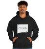 Picture of the Fitness Geeker "Go to the Gym" Heavy Blend™ Black Hooded Sweatshirt (Front) worn by male model