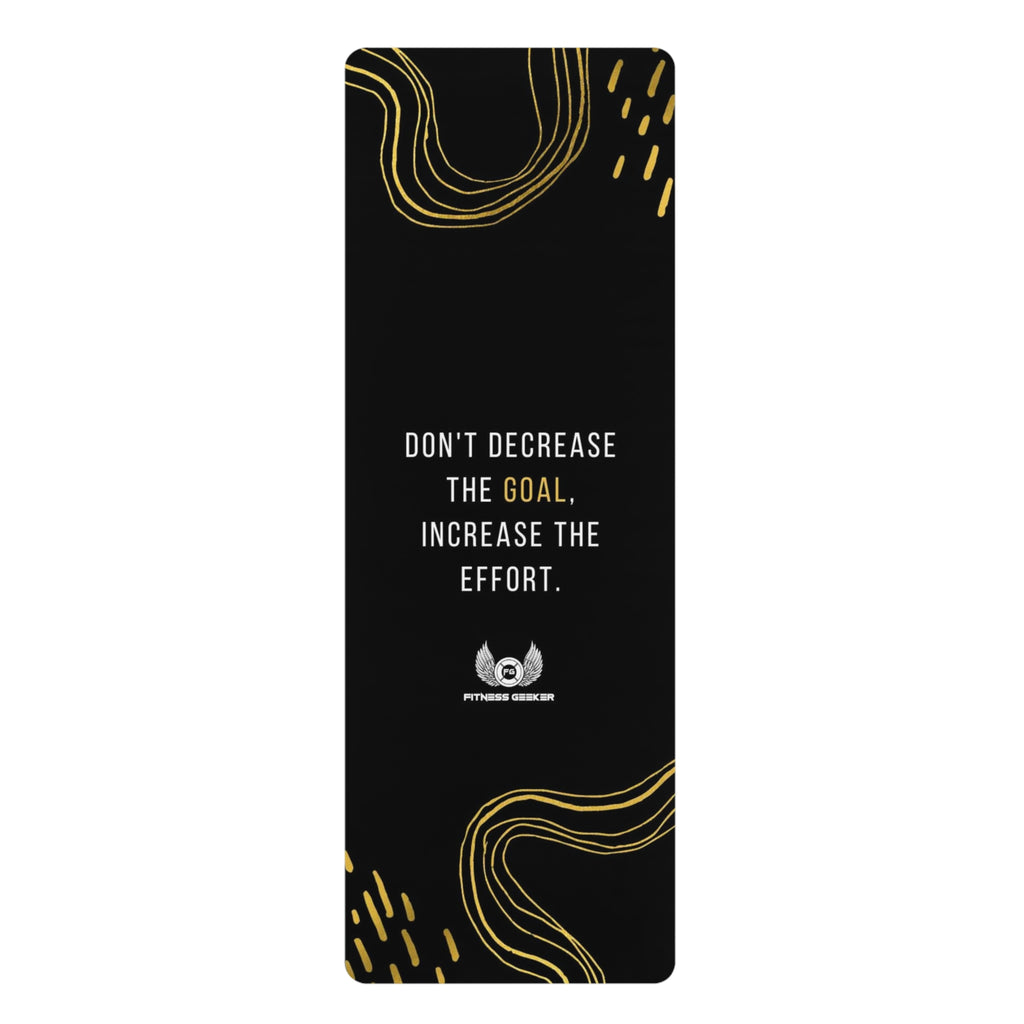 Picture of Fitness Geeker Rubber Yoga Mat (Gold Abstract) -Don't Decrease The Goal, Increase The Effort.