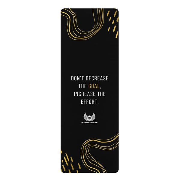 Picture of Fitness Geeker Rubber Yoga Mat (Gold Abstract) -Don't Decrease The Goal, Increase The Effort.