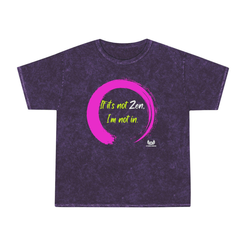 picture of Fitness Geeker Mineral Wash T-Shirt "Zen" purple front