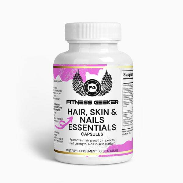 Picture of Fitness Geeker Hair, Skin and Nails Essentials Capsules -Aids in the Growth of Hair and Nails