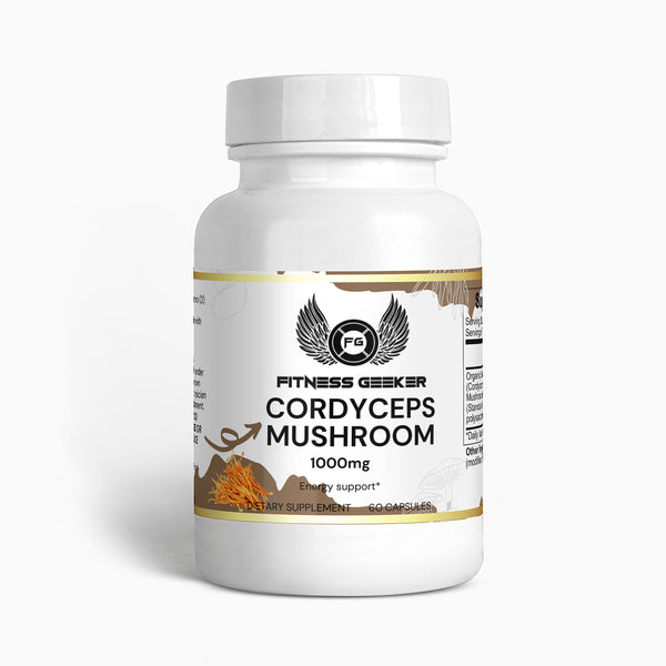 Picture of Fitness Geeker Cordyceps Mushroom - Boost Exercise Performance, Anti-Aging Properties, Anti-Tumor Effects, Manage Type 2 Diabetes