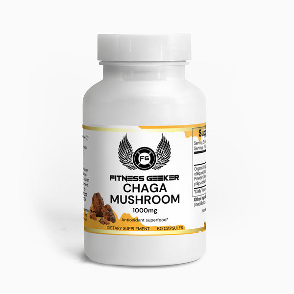 Picture of Fitness Geeker Chaga Mushroom - Reduce Oxidative Stress, Lower “Bad” Cholesterol, Support Immune Function