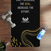 Picture of Fitness Geeker Rubber Yoga Mat (Gold Abstract) -Don't Decrease The Goal, Increase The Effort. with weights