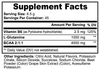 BCAA Post Workout Powder (Honeydew/Watermelon) Supplement Facts
