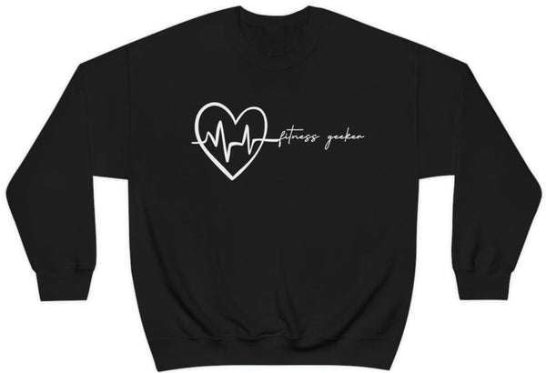 Picture of "Heart rate up, limits down." Heavy Blend™ Crewneck Sweatshirt black