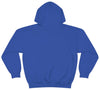 Picture of the Fitness Geeker "Go to the Gym" Heavy Blend™ Hooded Sweatshirt (back) in blue)