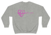 "Heart rate up, limits down." Heavy Blend™ Crewneck Sweatshirt grey