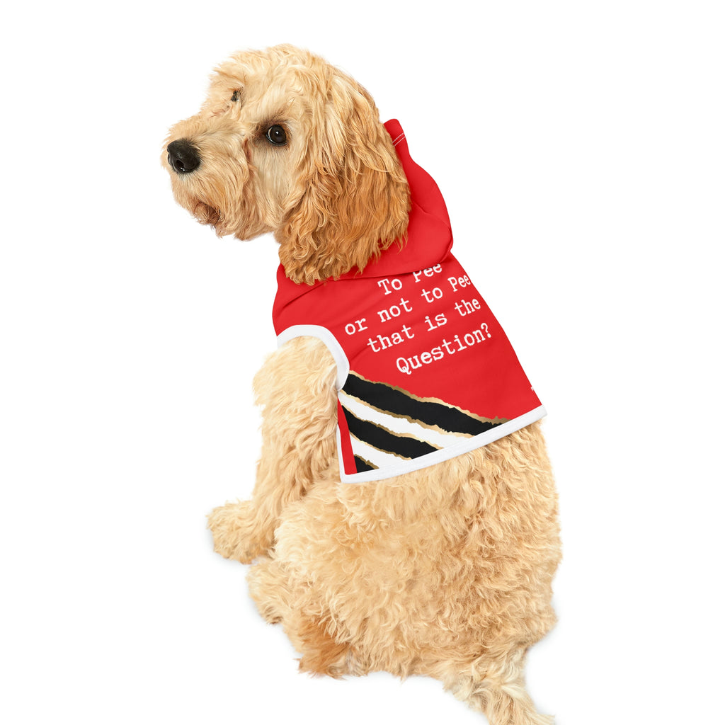 Picture of Fitness Geeker™ Pet Hoodie Red or Black Options - Dogs and Cats red on a dog model