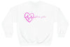 "Heart rate up, limits down." Heavy Blend™ Crewneck Sweatshirt white 