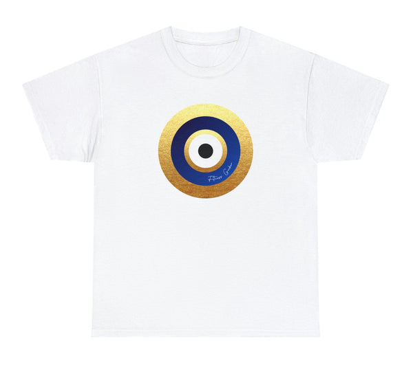 Picture of Fitness Geeker "Evil Eye" Heavy Cotton T-Shirt white 