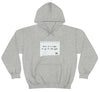 Picture of the Fitness Geeker "Go to the Gym" Heavy Blend™ Hooded Sweatshirt (Front) in Grey