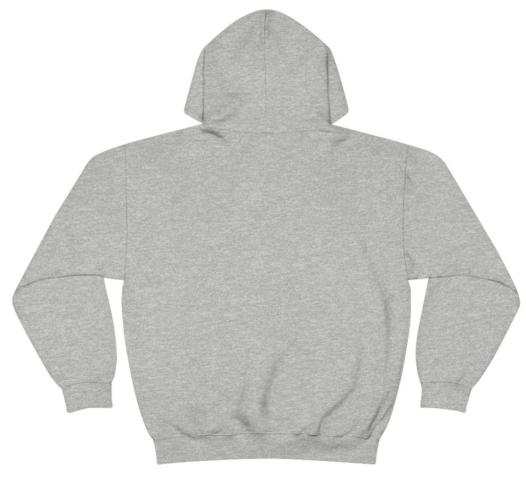 Picture of the Fitness Geeker "Go to the Gym" Heavy Blend™ Hooded Sweatshirt (back) in grey